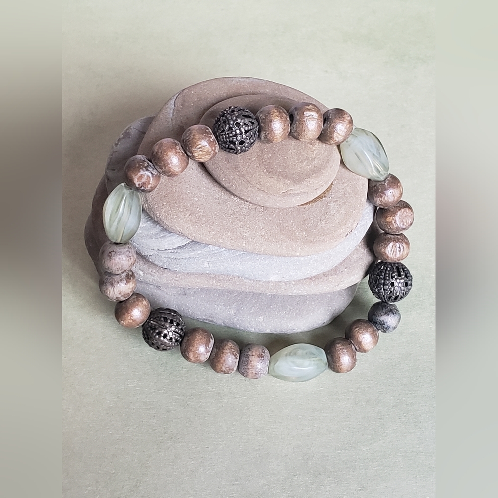 Wood Beaded Bracelet